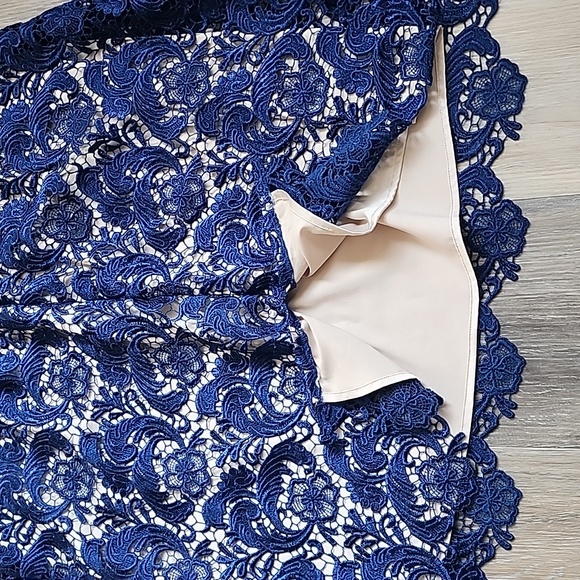 Eliza J Blue Lace Dress - Picture 14 of 15